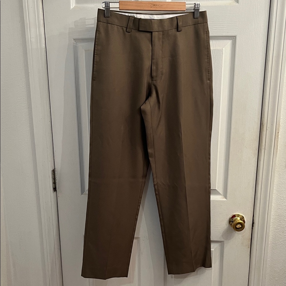 Michael Brandon Brown Pinstripe Men's Dress Pants